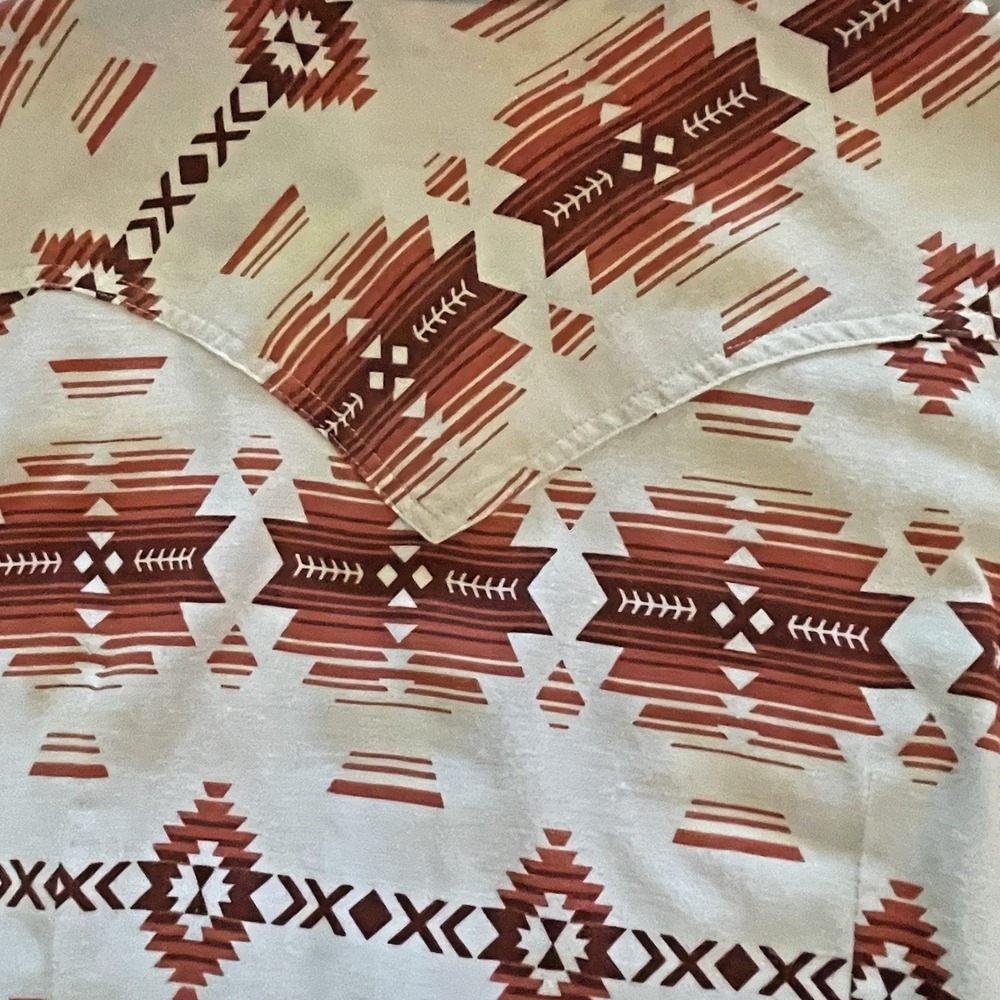 Wrangler Retro Western Print Flannet Shirt Women's XL Pearl Snao Long Sleeve - Picture 5 of 5